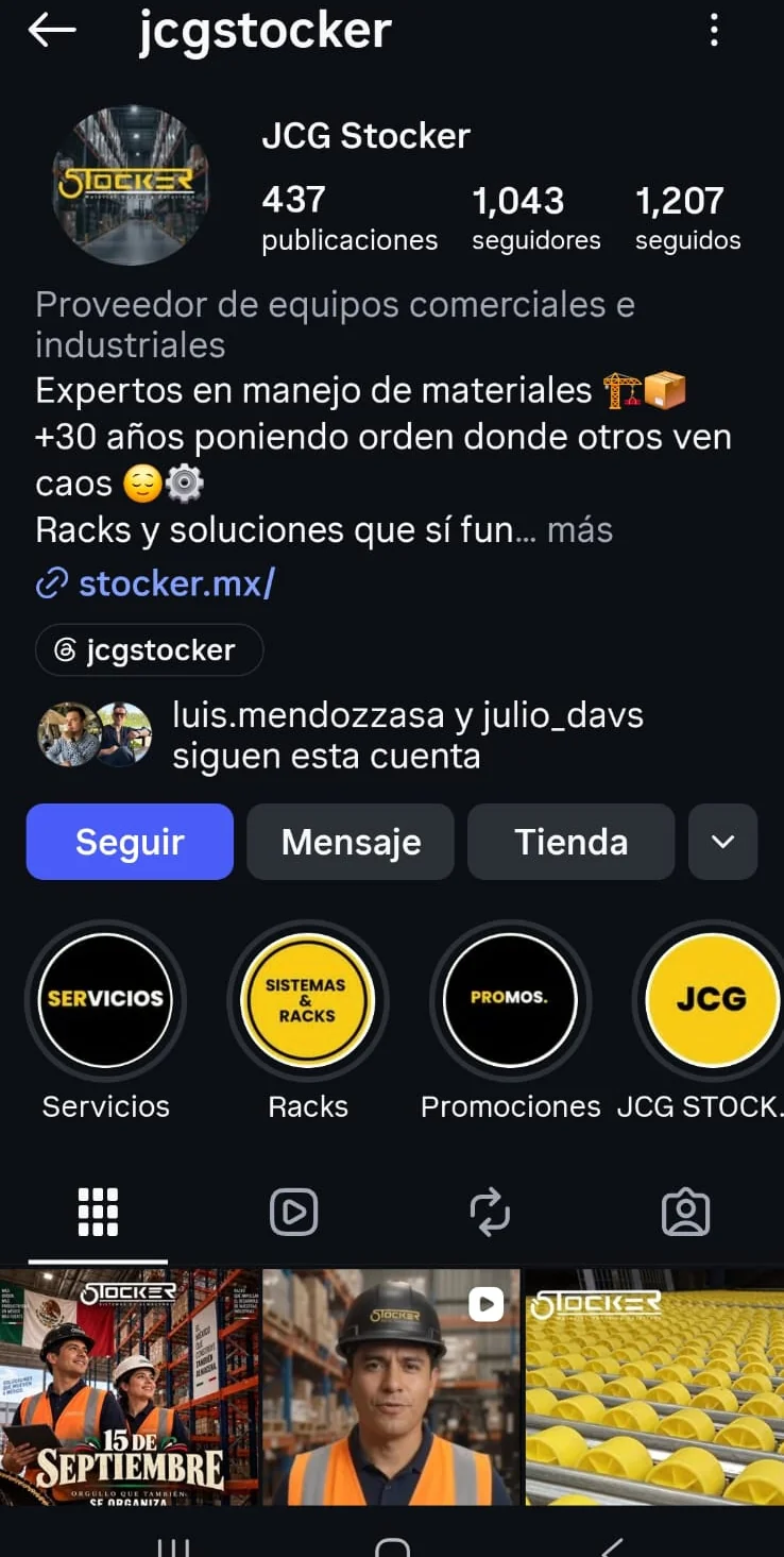 Instagram de JCG Stocker